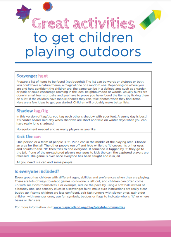 Playful Streets Poster – Great Activities