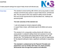 NOS for Playworker/Playwork Practitioner