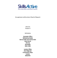 Occupational and functional map for playwork