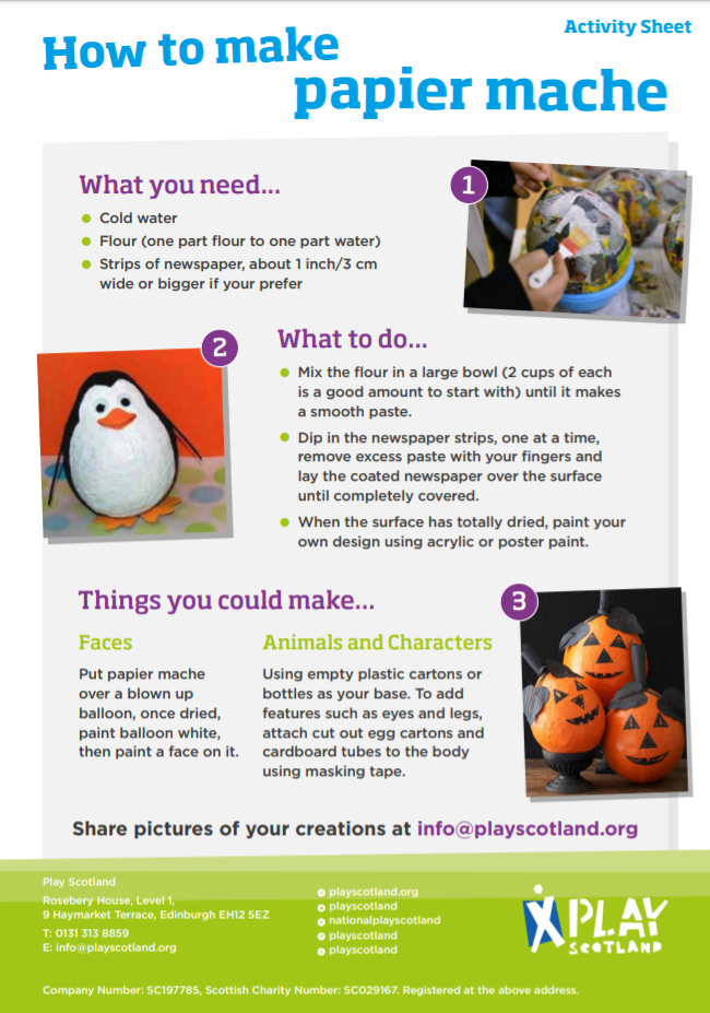 A3: how to make papier mache (home print)